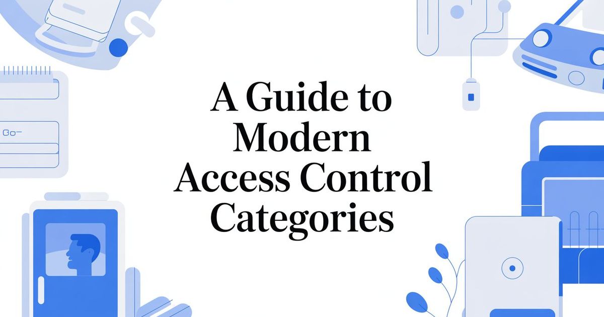 A Guide to Modern Access Control Categories