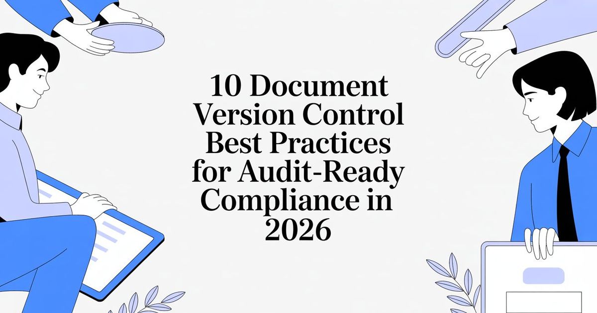10 Document Version Control Best Practices for Audit-Ready Compliance in 2026