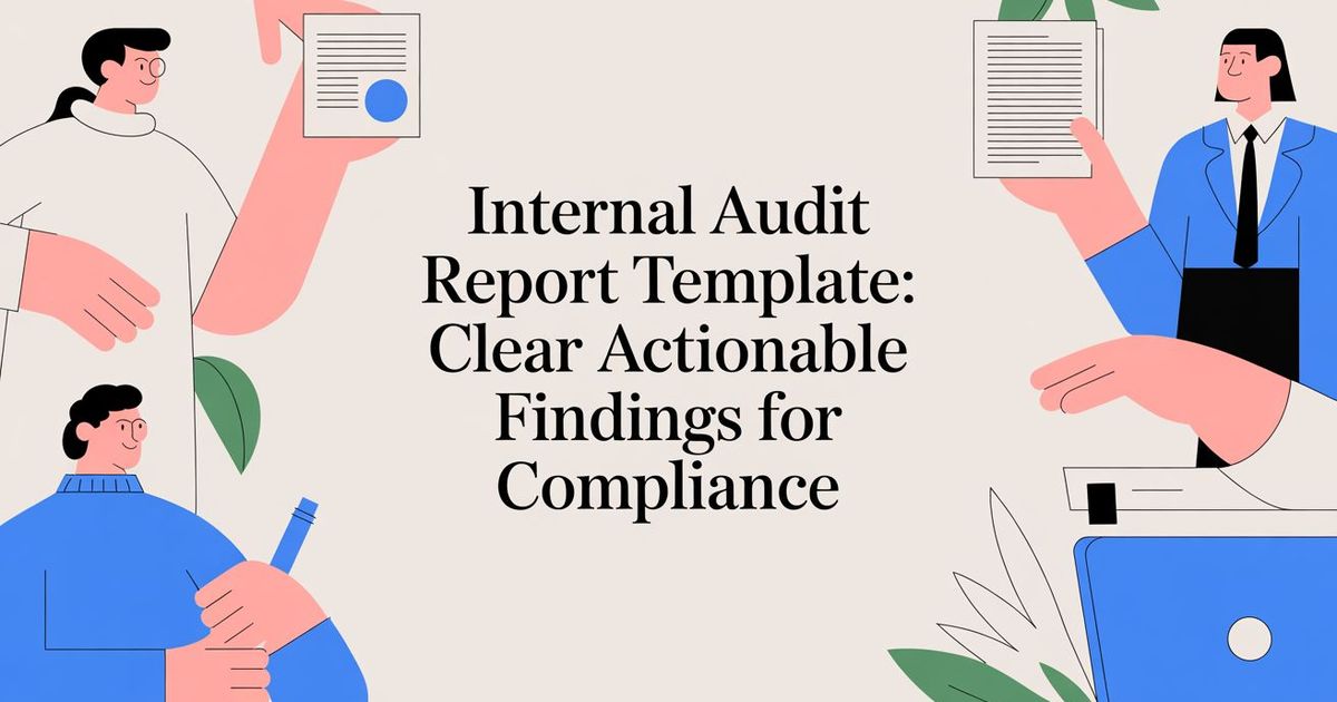Internal audit report template: Clear actionable findings for compliance